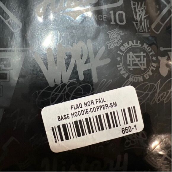 Flag Nor Fail NWT Pullover Fleece 'Base Hoodie' in 'Copper' Brown Size Small - Picture 13 of 13